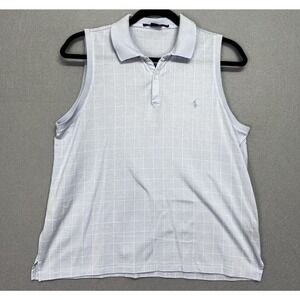 Polo Ralph Lauren Golf Collared Sleeveless Women’s Tank Blue Size L￼￼